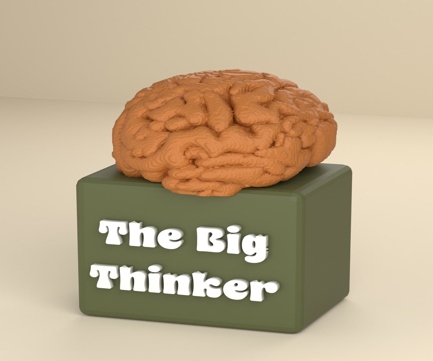 Brain charm award, base reads The Big Thinker